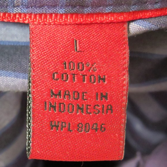 Alfani* Men's Short Sleeve Button Down Slim Fit Shirt‎ Size Large Purple Pattern - Picture 4 of 8